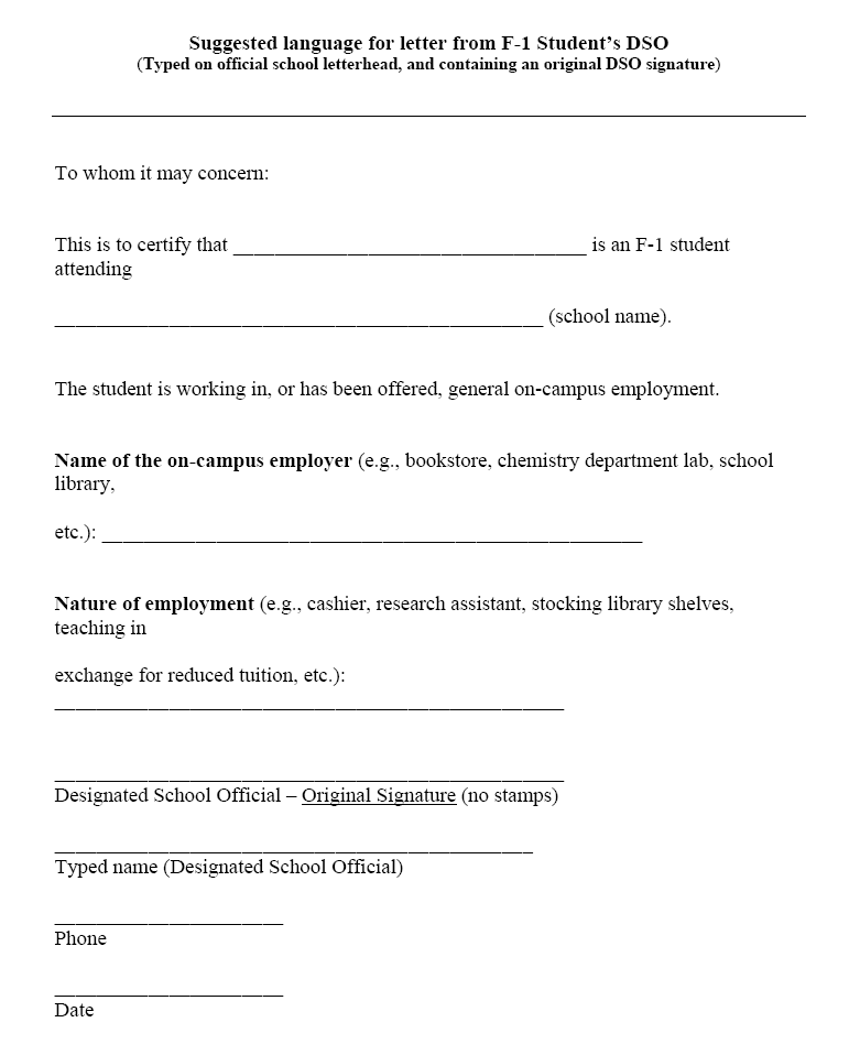 Letter Of Employment Pdf