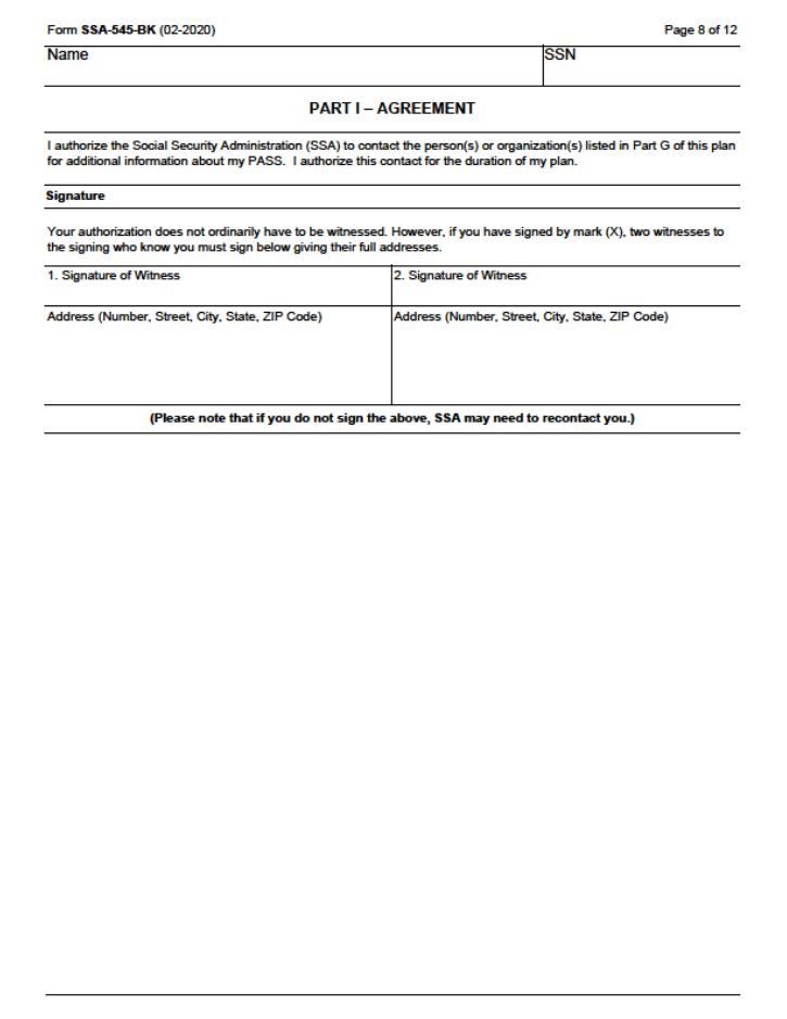 SSA-545-BK - Page 8 of 12 - Part I - Agreement
