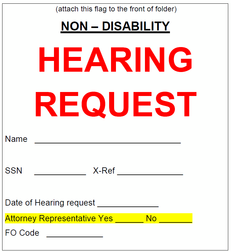Hearing - Non-Medical Case Flag