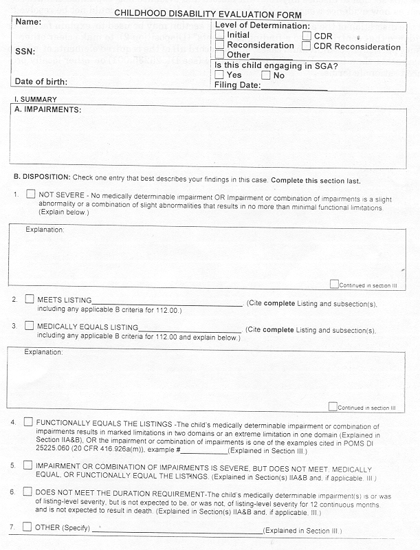 Form SSA-538 Page 1