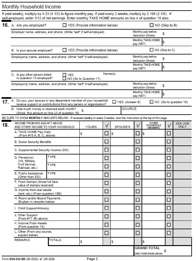 utah ssa rep payee income and expenses worksheet