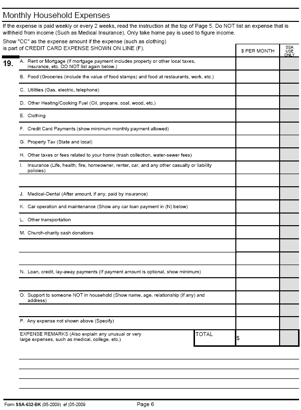 SSA - POMS: SI 02260.045 - Form SSA-632-BK, Request for Waiver of ...